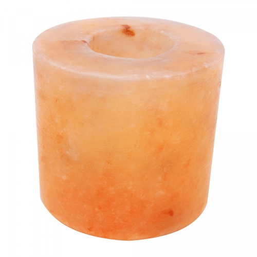 Cylinder Shaped Pink Salt Candle Holder