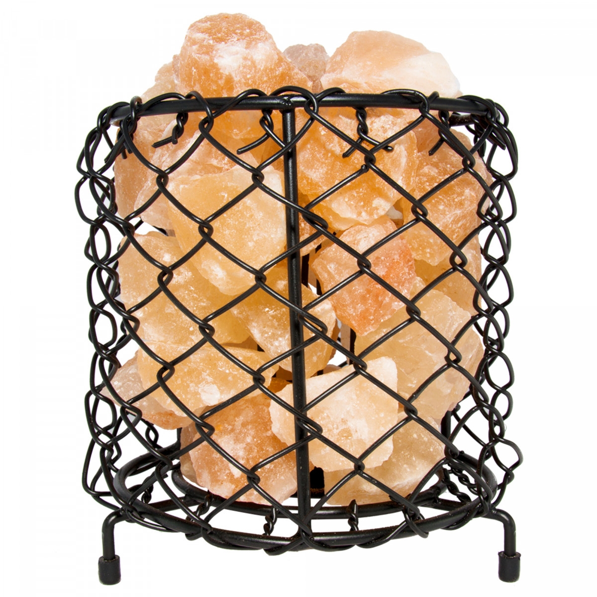 Himalayan Iron Cylinder Mesh Basket Salt Lamp