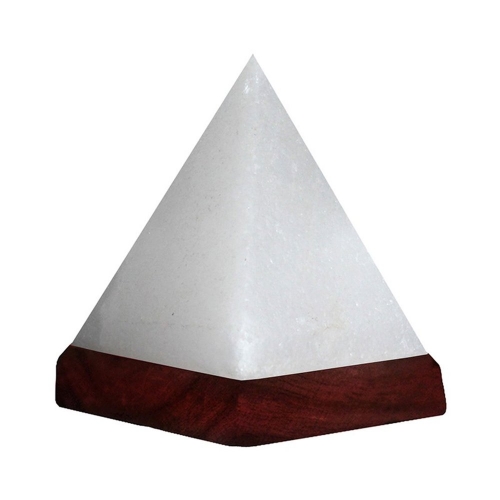 Pyramid Shaped White Salt Lamp