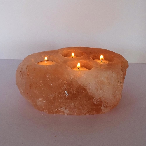 Natural 4 Hole Salt Tea Light 2-6kg