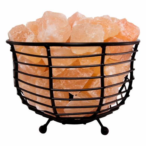 Himalayan Iron Bowl Mesh Basket Salt Lamp