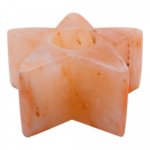 Star Shaped Pink Salt Candle Holder