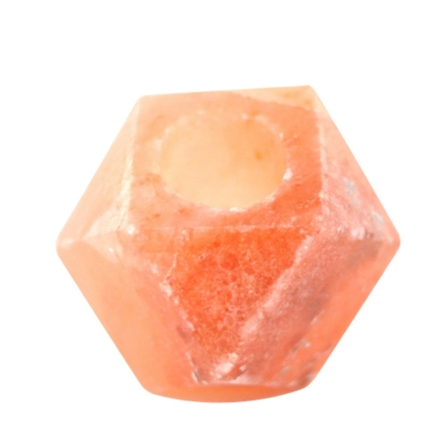 Diamond Shaped Pink Salt Candle Holder