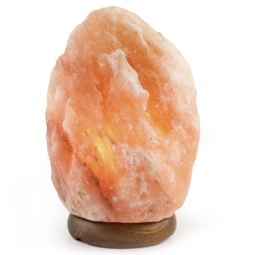 Natural Salt Lamp With Wooden Base 7-10kg