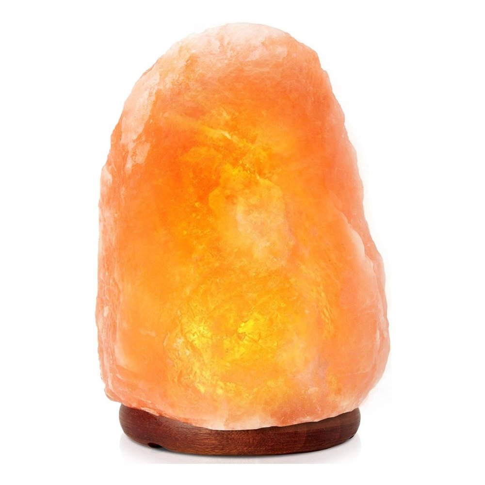 Natural Salt Lamp With Wooden Base 12-14kg