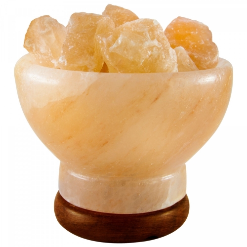 Himalayan Salt Lamp Fire Bowl With Loose Natural Rocks