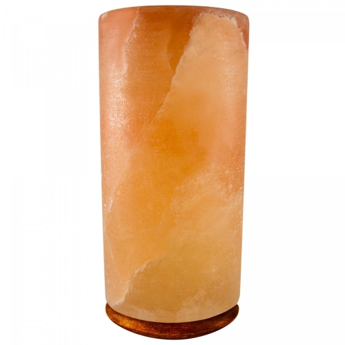 Cylinder Shaped Pink Salt Lamp