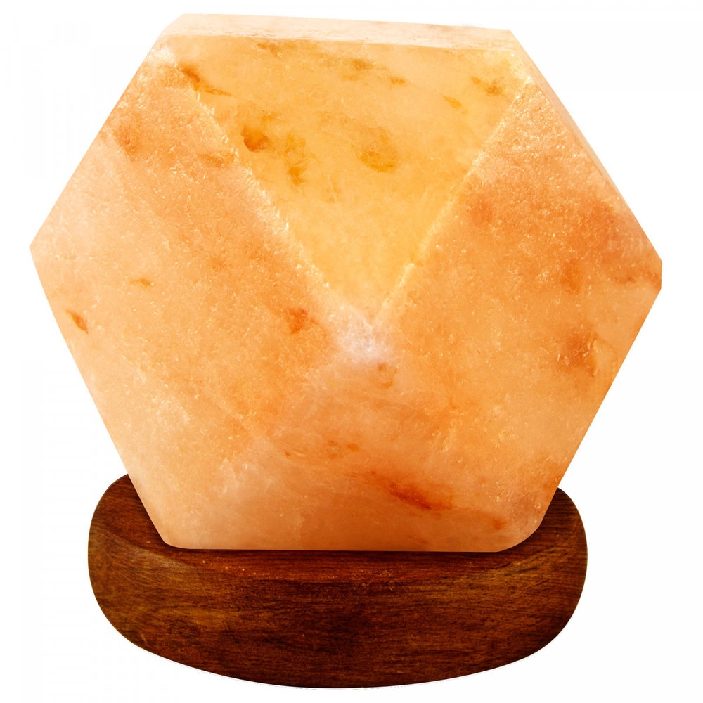 Diamond Shaped Pink USB Salt Lamp