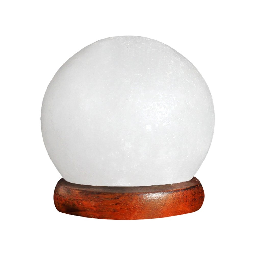 Ball Shaped White Salt Lamp