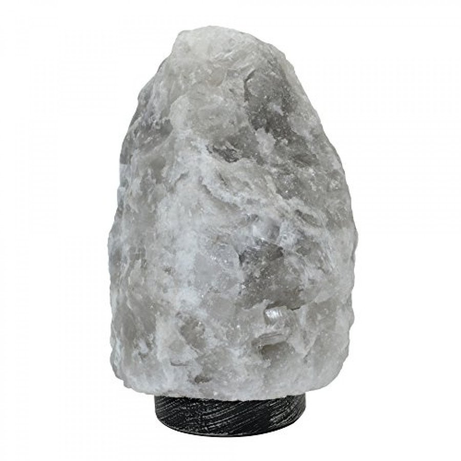 Natural Grey Salt Lamp With Wooden Base 2-3kg