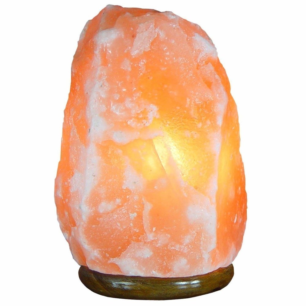 Natural Salt Lamp With Wooden Base 5-7kg