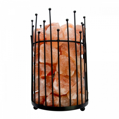 Himalayan Iron Pillar Mesh Style Basket Salt Lamp