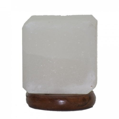 Cube Shaped White USB Salt Lamp