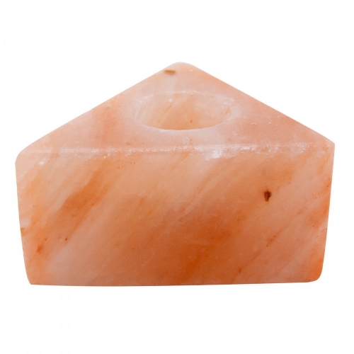 Triangle Shaped Pink Salt Candle Holder