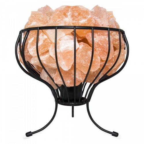 Himalayan Iron Flower Mesh Basket Salt Lamp