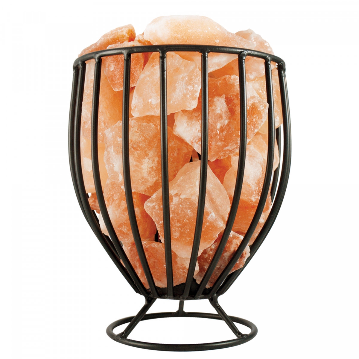 Himalayan Iron Oval Mesh Basket Salt Lamp