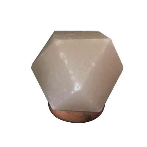 Diamond Shaped White USB Salt Lamp