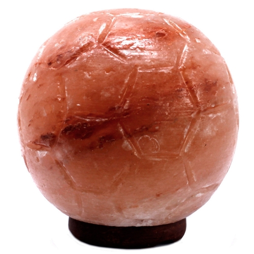 Foot Ball Shaped Pink Salt Lamp